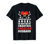 Funny Smartass Angolan Husband Angola Flag Spouses T-Shirt