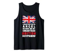 Funny Smartass British Boyfriend UK Flag Débardeur