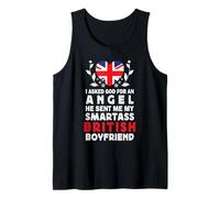 Funny Smartass British Boyfriend UK Flag Débardeur