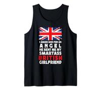 Funny Smartass British Girlfriend UK Flag Débardeur