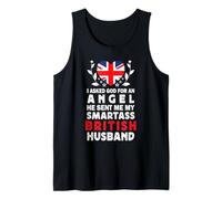 Funny Smartass British Husband UK Flag Spouses Débardeur