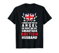 Funny Smartass British Husband UK Flag Spouses T-Shirt