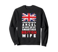 Funny Smartass British Wife UK Flag Spouses Sweatshirt