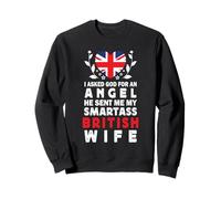Funny Smartass British Wife UK Flag Spouses Sweatshirt