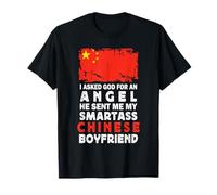 Funny Smartass Chinese Boyfriend China Flag T-Shirt