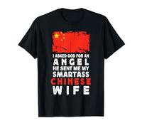 Funny Smartass Chinese Wife China Flag Spouses T-Shirt