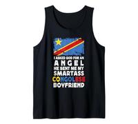 Funny Smartass Congolese Boyfriend Congo Flag Débardeur