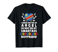 Funny Smartass Congolese Boyfriend Congo Flag T-Shirt