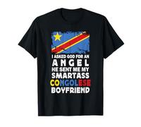 Funny Smartass Congolese Boyfriend Congo Flag T-Shirt