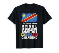 Funny Smartass Congolese Girlfriend Congo Flag T-Shirt