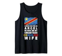 Funny Smartass Congolese Wife Congo Flag Spouses Débardeur
