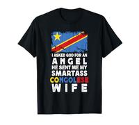Funny Smartass Congolese Wife Congo Flag Spouses T-Shirt