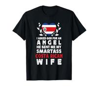 Funny Smartass Costa Rican Wife Costa Rica Flag Spouses T-Shirt