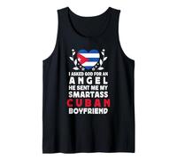 Funny Smartass Cuban Boyfriend Cuba Flag Débardeur