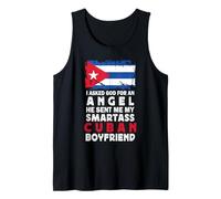 Funny Smartass Cuban Boyfriend Cuba Flag Débardeur