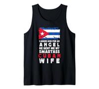 Funny Smartass Cuban Wife Cuba Flag Spouses Débardeur