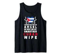 Funny Smartass Cuban Wife Cuba Flag Spouses Débardeur