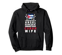 Funny Smartass Cuban Wife Cuba Flag Spouses Sweat à Capuche