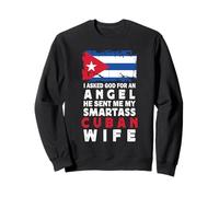 Funny Smartass Cuban Wife Cuba Flag Spouses Sweatshirt