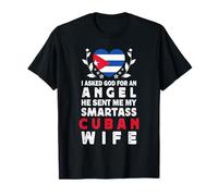 Funny Smartass Cuban Wife Cuba Flag Spouses T-Shirt
