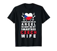 Funny Smartass Czech Wife Czech Republic Flag Spouses T-Shirt