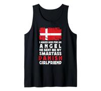 Funny Smartass Danish Girlfriend Denmark Flag Débardeur
