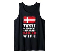 Funny Smartass Danish Wife Denmark Flag Spouses Débardeur
