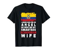 Funny Smartass Ecuadorian Wife Ecuador Flag Spouses T-Shirt