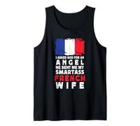 Funny Smartass French Wife France Flag Spouses Débardeur