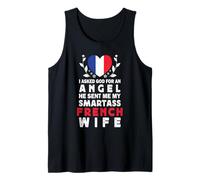 Funny Smartass French Wife France Flag Spouses Débardeur