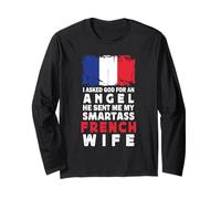 Funny Smartass French Wife France Flag Spouses Manche Longue