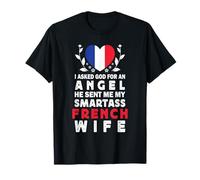 Funny Smartass French Wife France Flag Spouses T-Shirt