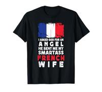 Funny Smartass French Wife France Flag Spouses T-Shirt