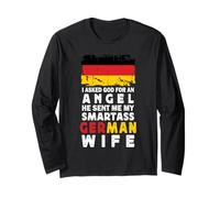 Funny Smartass German Wife Germany Flag Spouses Manche Longue
