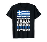 Funny Smartass Greek Boyfriend Greece Flag T-Shirt
