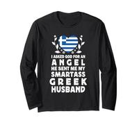 Funny Smartass Greek Husband Greece Flag Spouses Manche Longue