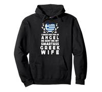 Funny Smartass Greek Wife Greece Flag Spouses Sweat à Capuche