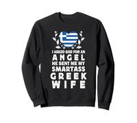 Funny Smartass Greek Wife Greece Flag Spouses Sweatshirt