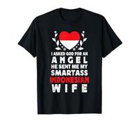 Funny Smartass Indonesian Wife Indonesia Flag Spouses T-Shirt