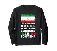 Funny Smartass Iranian Boyfriend Iran Flag Manche Longue