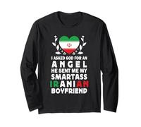 Funny Smartass Iranian Boyfriend Iran Flag Manche Longue