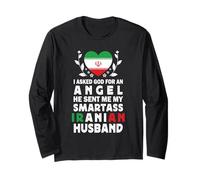 Funny Smartass Iranian Husband Iran Flag Spouses Manche Longue