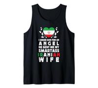 Funny Smartass Iranian Wife Iran Flag Spouses Débardeur