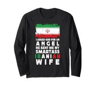 Funny Smartass Iranian Wife Iran Flag Spouses Manche Longue