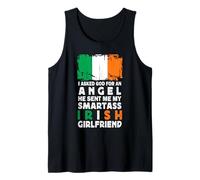 Funny Smartass Irish Girlfriend Ireland Flag Débardeur