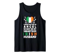 Funny Smartass Irish Husband Ireland Flag Spouses Débardeur