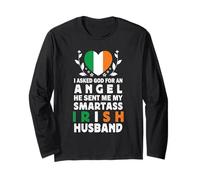 Funny Smartass Irish Husband Ireland Flag Spouses Manche Longue
