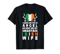 Funny Smartass Irish Wife Ireland Flag Spouses T-Shirt