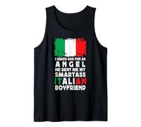 Funny Smartass Italian Boyfriend Italy Flag Débardeur