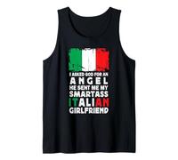 Funny Smartass Italian Girlfriend Italy Flag Débardeur